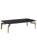 KADIMA DESIGN Couchtisch 120x60x30,5 cm mit Hochglanz Marmor Optik / Gold,