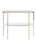 Beliani Konsolentisch CALVERT in Weiß/Gold - (W) 100 x (H) 84 x (L) 35 cm