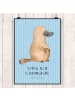 Mr. & Mrs. Panda Poster Schnabeltier Mut mit Spruch in Blau Pastell