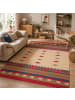 Pergamon Baumwolle Natur Kelim Teppich Lina Trend in Rot