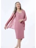 GOLDNER Kleid mit feinem Chiffonjäckchen in altrosé