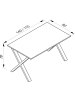 ebuy24 Esstisch XonaX 140x80cm Weiß 140 x 80 cm