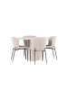 ebuy24 Essgruppe Olivia Beige 110 x 110 cm