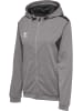 Hummel Hummel Zip Kapuzenpullover Hmlauthentic Multisport Damen Atmungsaktiv Schnelltrocknend in GREY MELANGE