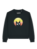 wat? Apparel Sweatshirt Sunset Cat in Schwarz