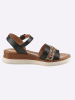 Heine Sandalette in schwarz-leofarben