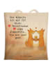 Mr. & Mrs. Panda Shopping Bag Füchse Liebe Pommes Design mit Spruch in Weiß