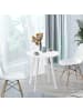 HOMCOM Esstisch in Weiß 72L x 72B x 75H cm