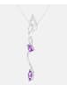 Diamant L'éternel Halskette mit Anhänger aus 375 Weißgold mit Diamant mit Amethyst