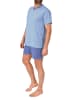 NORMANN Kurzarm Schlafanzug Shorty Pyjama print - 86277 in hellblau