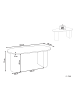 Beliani Esszimmertisch ASBURY in Braun - (W) 90 x (H) 75 x (L) 180 cm