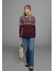 AJC Jacquardpullover in bordeaux-marine-offwhite