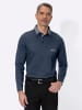 Sieh an! Langarm-Poloshirt in dunkelblau