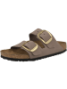 Birkenstock Pantolette Arizona Big Buckle Nubukleder schmal in lila