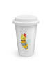 Mr. & Mrs. Panda To Go Becher Biene Blume ohne Spruch in Weiß
