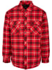Urban Classics Urban Classics Herren Plaid Quilted Shirt Jacket in red/black