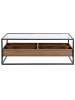 Beliani Couchtisch WACO in Braun/Schwarz - (W) 55 x (H) 42 x (L) 110 cm