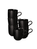 Seltmann Weiden 6er Set Kaffeebecher Liberty Velvet Black in Schwarz 400 ml in schwarz