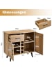 COSTWAY Sideboard 90 x 40 x 79 cm in Braun