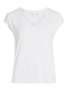 Vila T-Shirt Basic V-Neck Oberteil VIMODALA in Weiß