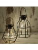 MARELIDA LED Solar Hängeleuchte eckig Industrial Look H: 15cm in schwarz