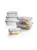 Gourmet Maxx Glas-Frischhaltedosen Klick-it 12-tlg. grau mit Mikrowellenventil grau