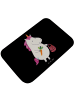 Mr. & Mrs. Panda Badematte Einhorn Vegan ohne Spruch in Schwarz