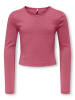 KIDS ONLY Langarmshirt KOGTRINNY LIFE LS GLITTER in rose wine