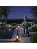 relaxdays Buddha Figur in Grau - (H)43 cm