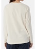 Schiesser Schlafanzug Shirt langarm Mix & Relax Organic Cotton in Creme