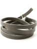 Himmelsflüsterer  Graues Echt-Leder Wickelarmband für Herren 