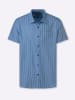 WITT WEIDEN Kurzarmhemd in himmelblau-gestreift
