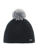 Eisbär Jamie Pompon MÜ Bommelmütze in Schwarz-Grau