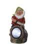 STAR Trading Solar Deko-Figur ,Gnomy', Gartenzwerg als Holzfäller,  LED Beleuchtung