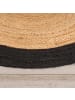 KADIMA DESIGN Jute Teppich Boho wendbar in Schwarz
