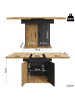 ABRIHOME Ausziehbarer Esstisch Küchentisch 110-140×80cm für 4-6 Personen im Retro Stil