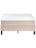 Beliani Doppelbett COUNTESS  in Beige/Braun - (W) 121 x (H) 53 x (L) 201 cm