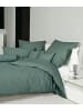 Janine Seersucker Sommer Bettwäsche - uni salbeigrün in grün