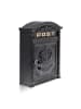relaxdays Briefkasten in Schwarz - (B)31 x (H)44,5 x (T)9,5 cm