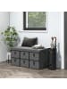HOMCOM Schuhbank-76,5L x 38B x 38H cm-Dunkelgrau