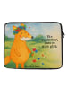 Mr. & Mrs. Panda Tasche Laptop Fuchs Blumen Design mit Spruch in Weiß