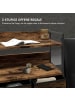 HOMCOM Kommode-79L x 29B x 101H cm-Rustikal-Braun