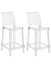 Beliani 2er-Set Barhocker WELLINGTON in Transparent