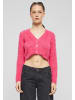 Urban Classics Urban Classics Damen Ladies Cropped Feather Cardigan in hibiskus pink