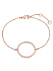 Lulu & Jane Armband Kreis aus Messing verziert mit Kristallen von Swarovski® in roségold