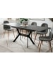 Furn.Design Esstisch Stein grau dunkel, Küchentisch ausziehbar 160 - 200 x 90 cm