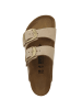 Birkenstock Pantolette Arizona Big Buckle Nubukleder schmal in beige
