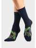 H.I.S Socken in navy, petrol, khaki, hellgrau-melange, blau