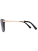 styleBREAKER Cateye Sonnenbrille in Schwarz-Gold / Grau Verlauf