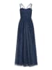 SWING Abendkleid in marine silber - 0001